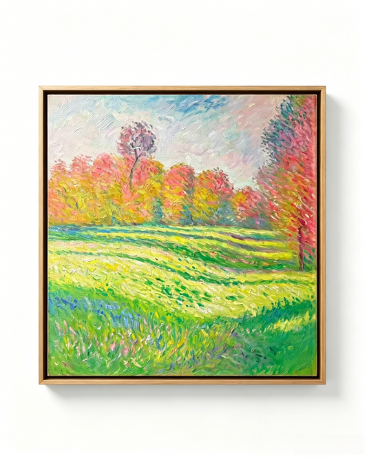 Museum quality Monet0meadow landscape canvas art