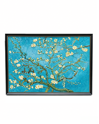 Hand-painted Van Gogh Apricot Blossom oil painting reproduction, framed museum-quality canvas wall art