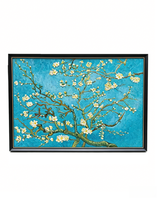 Hand-painted Van Gogh Apricot Blossom oil painting reproduction, framed museum-quality canvas wall art