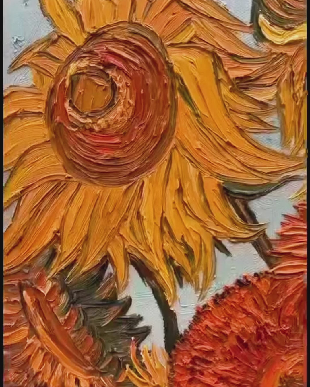 Hand-painted Van Gogh Sunflowers oil painting, luxury museum-quality wall art for home interior decor